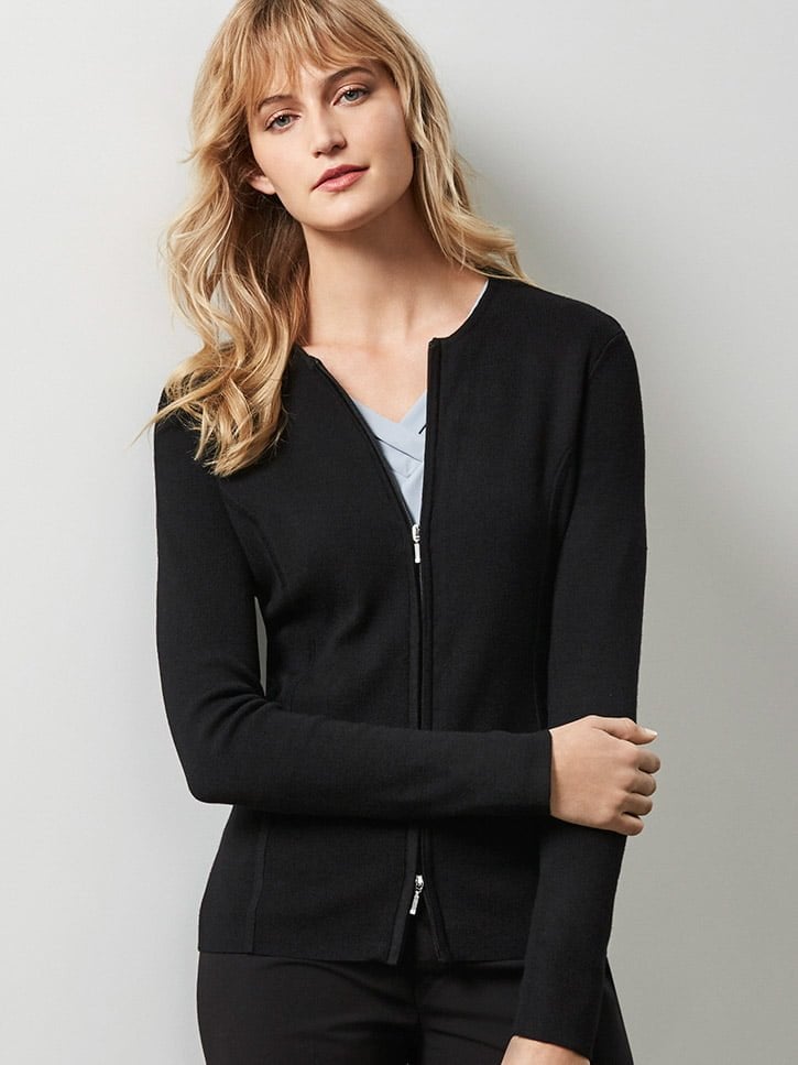 Ladies 2-Way Zip Cardigan