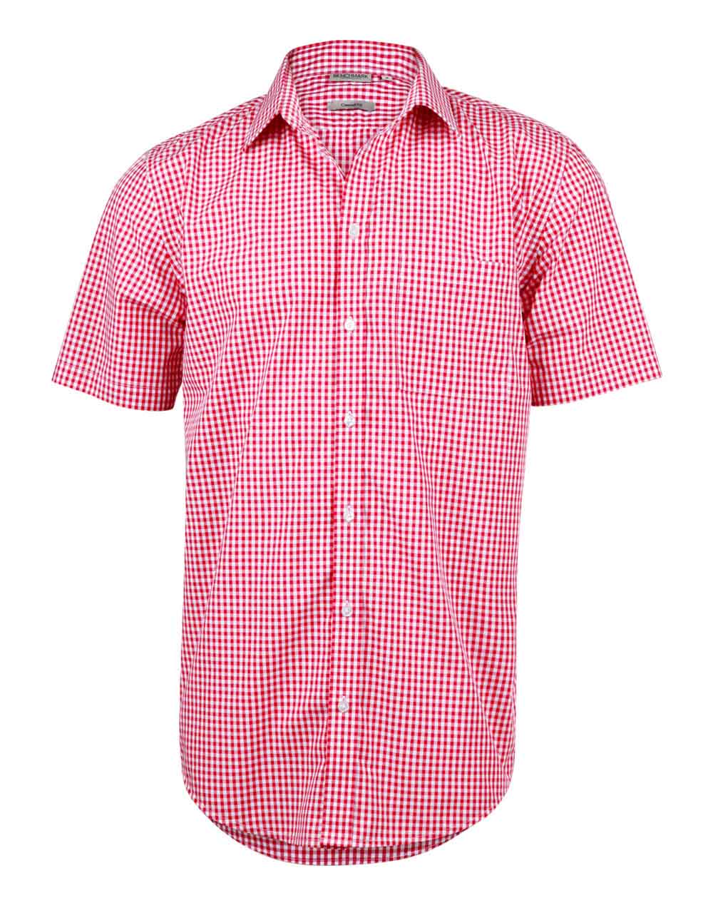 Mens Check Short Sleeve Shirt