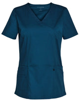 Ladies Solid Colour Short Sleeve Scrub Top