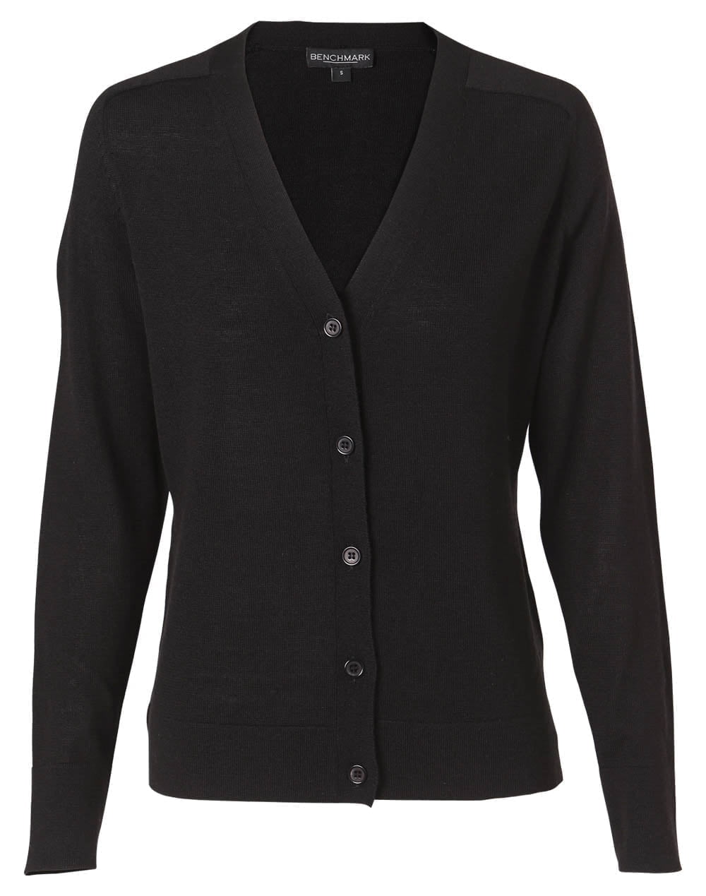 Ladies Button Front Merino Wool Cardigan