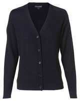 Ladies Button Front Merino Wool Cardigan