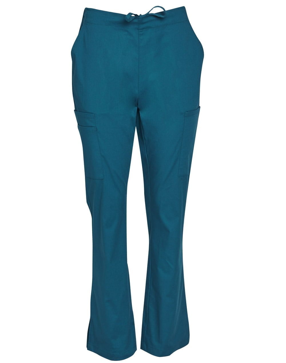 Ladies Semi-Elastic Waist Tie Solid Colour Scrub Pants