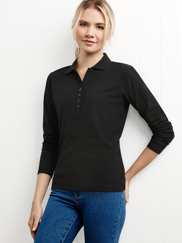 Ladies Crew Long Sleeve Polo