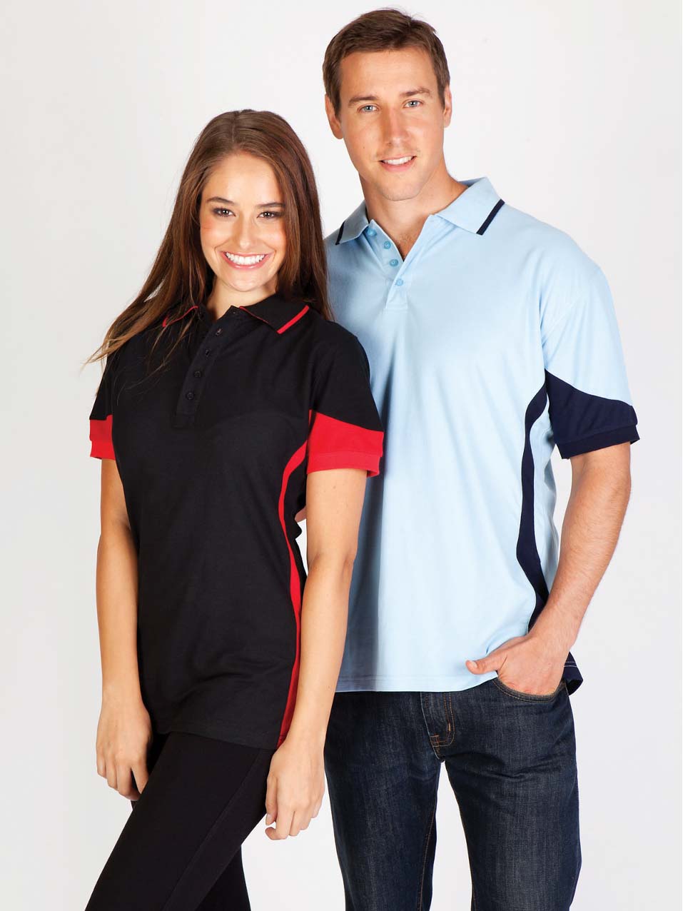 Mens Contrast Polo