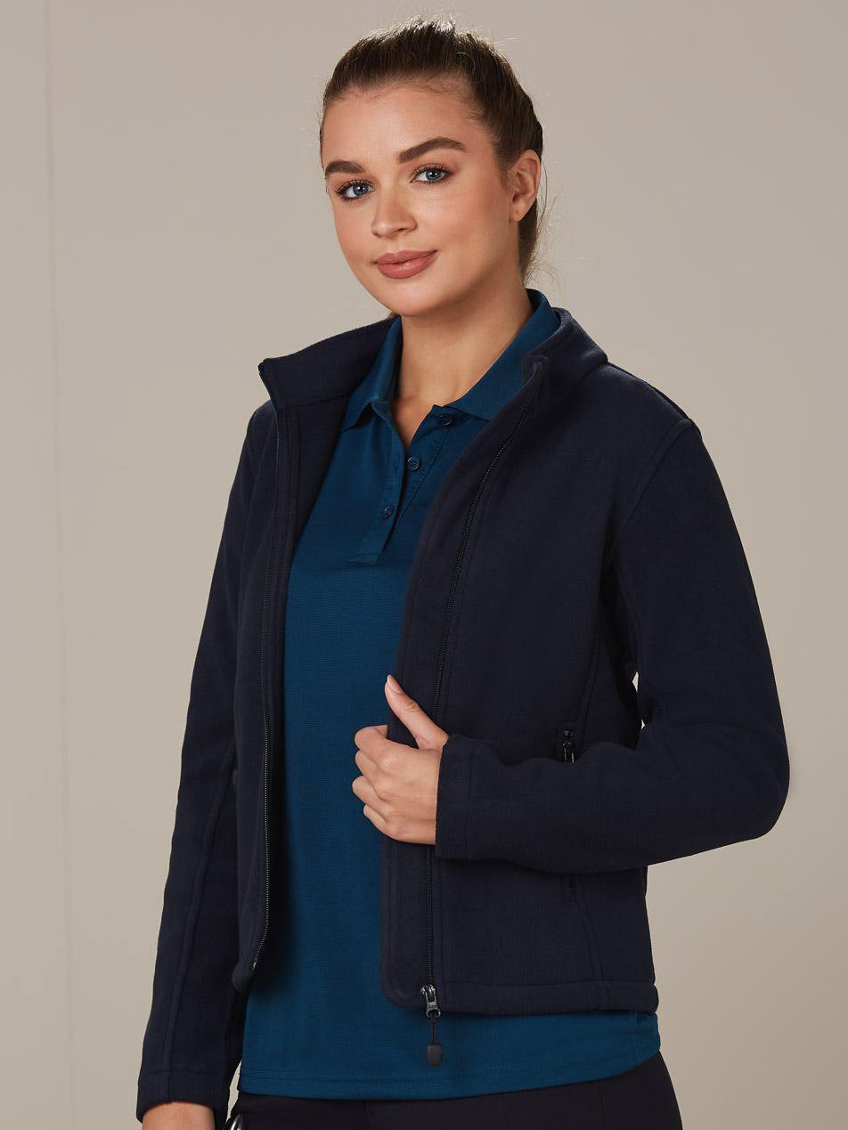 Ladies Bonded Polar Fleece Full-Zip Fitted Jacket