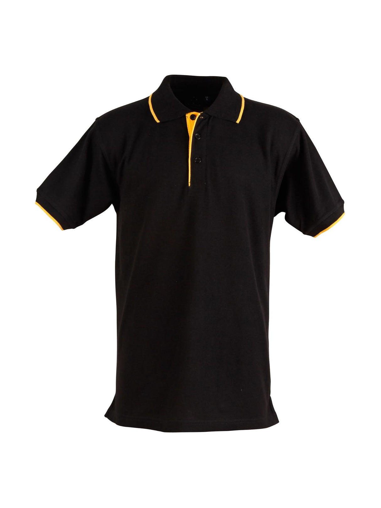 Mens Contrast Pique Short Sleeve Polo