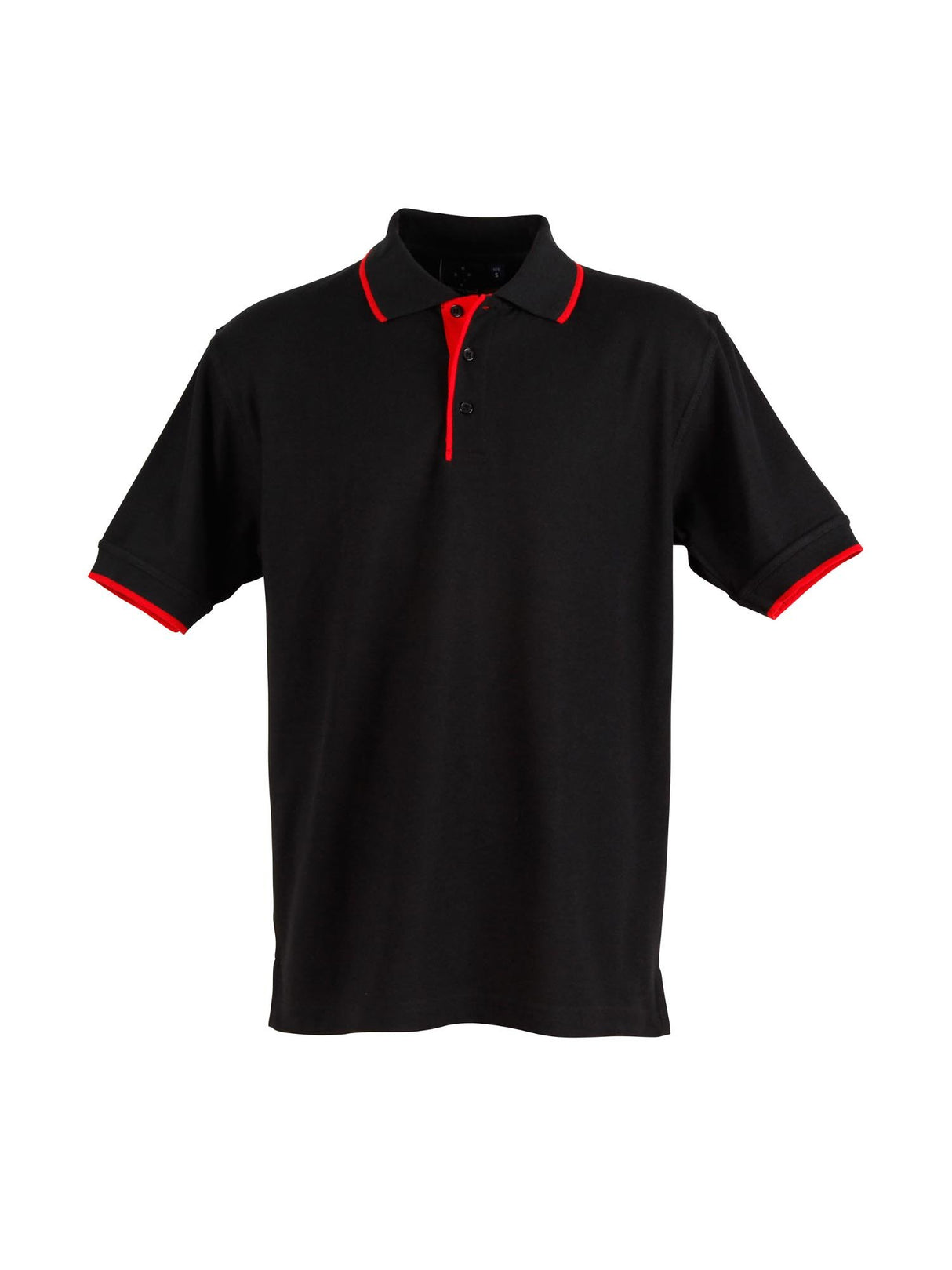 Mens Contrast Pique Short Sleeve Polo