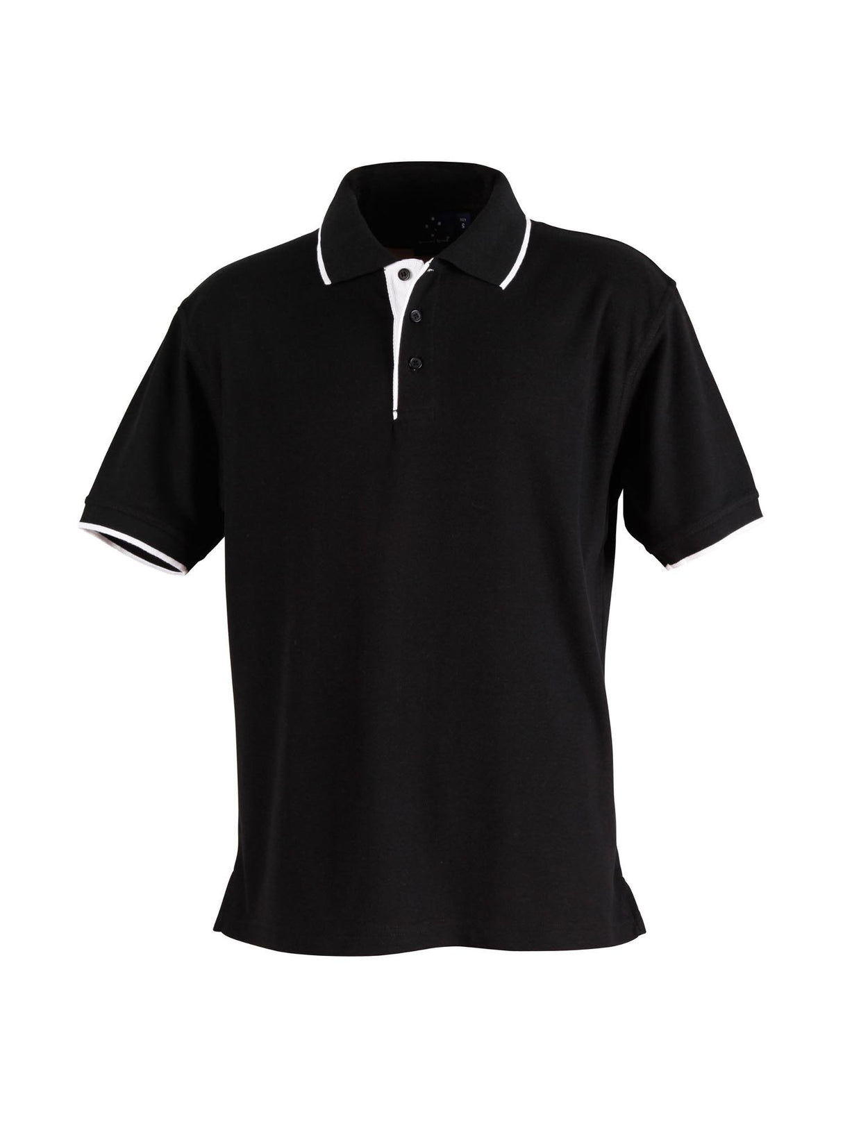 Mens Contrast Pique Short Sleeve Polo