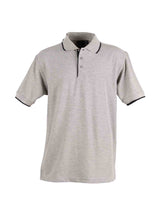 Mens Contrast Pique Short Sleeve Polo