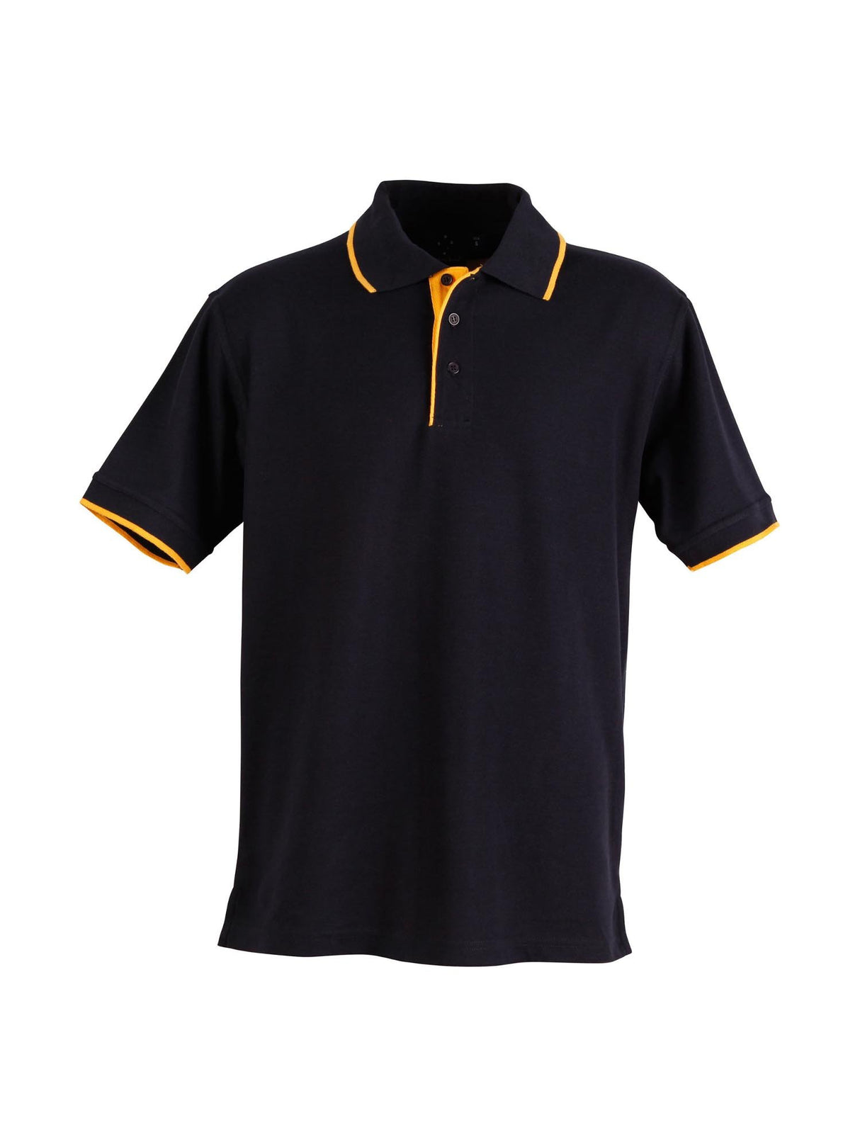 Mens Contrast Pique Short Sleeve Polo