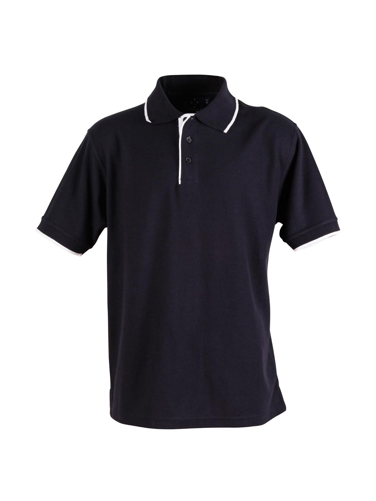 Mens Contrast Pique Short Sleeve Polo