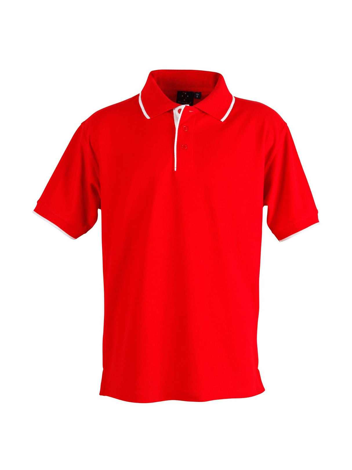 Mens Contrast Pique Short Sleeve Polo