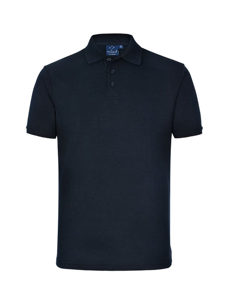 Mens Tight Pique Knit Short Sleeve Polo