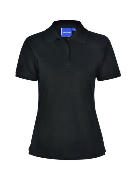 Ladies Tight Pique Knit Short Sleeve Polo