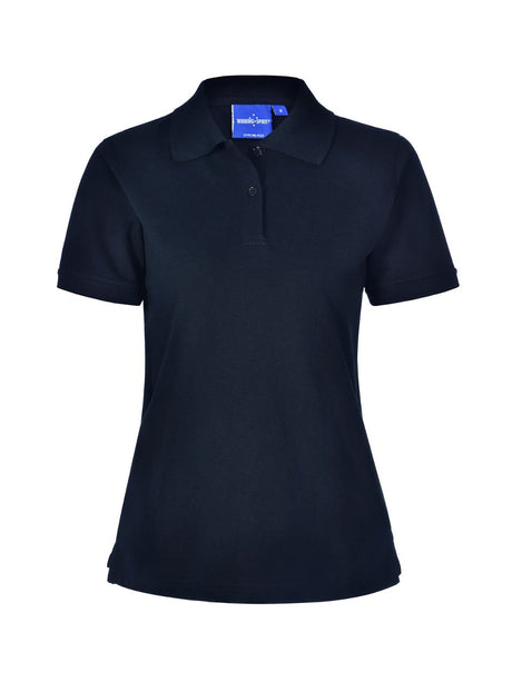 Ladies Tight Pique Knit Short Sleeve Polo