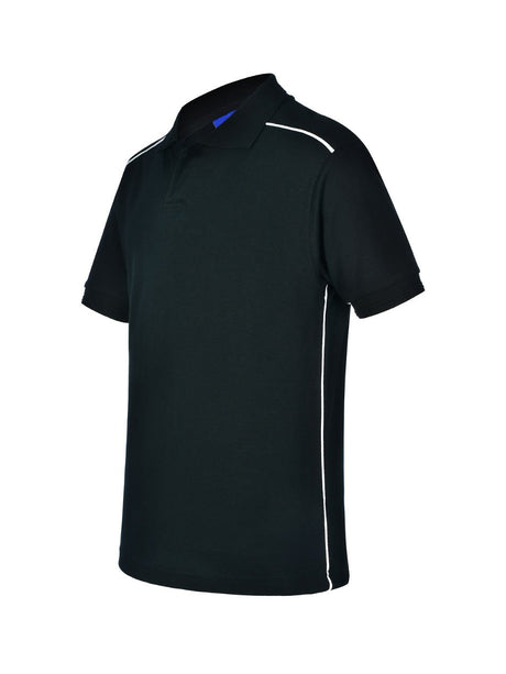 Mens Cambridge Cotton Contrast Piping Short Sleeve Polo