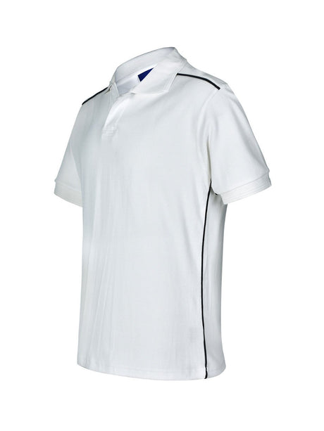 Mens Cambridge Cotton Contrast Piping Short Sleeve Polo