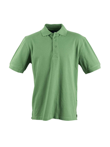 Mens Longbeach Cotton / Stretch Pique Knit Short Sleeve Polo