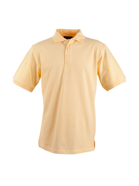 Mens Longbeach Cotton / Stretch Pique Knit Short Sleeve Polo