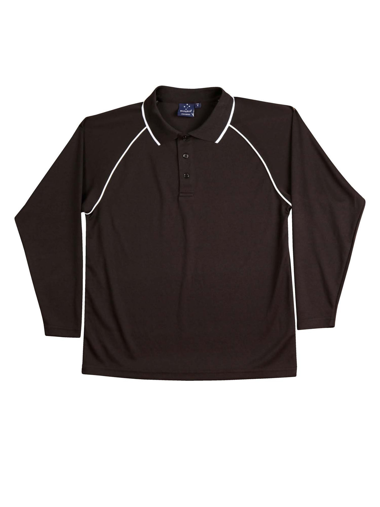 Kids Champion Plus CoolDry Contrast Long Sleeve Polo