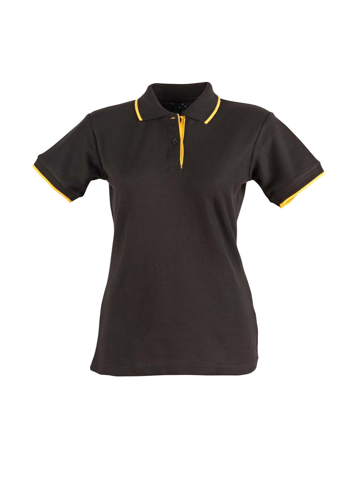 Ladies Contrast Pique Short Sleeve Polo