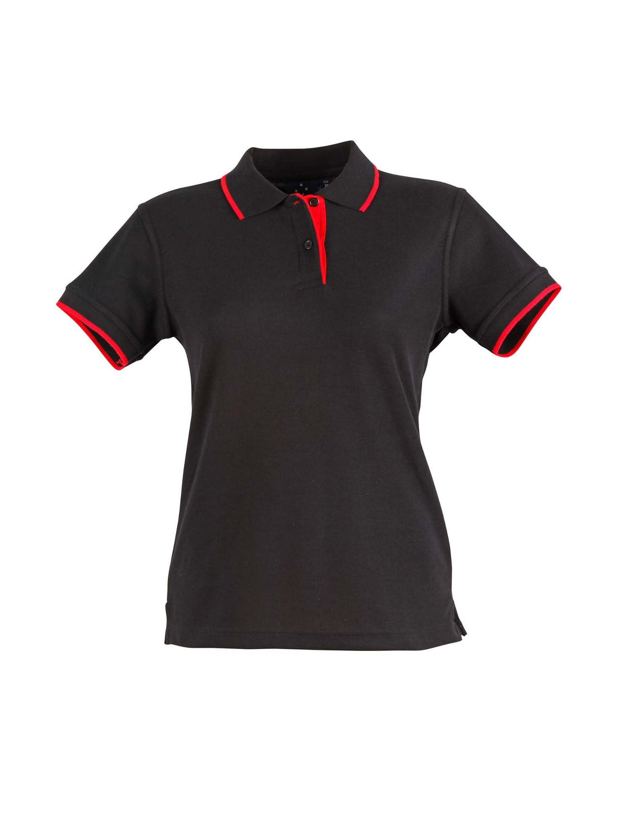 Ladies Contrast Pique Short Sleeve Polo