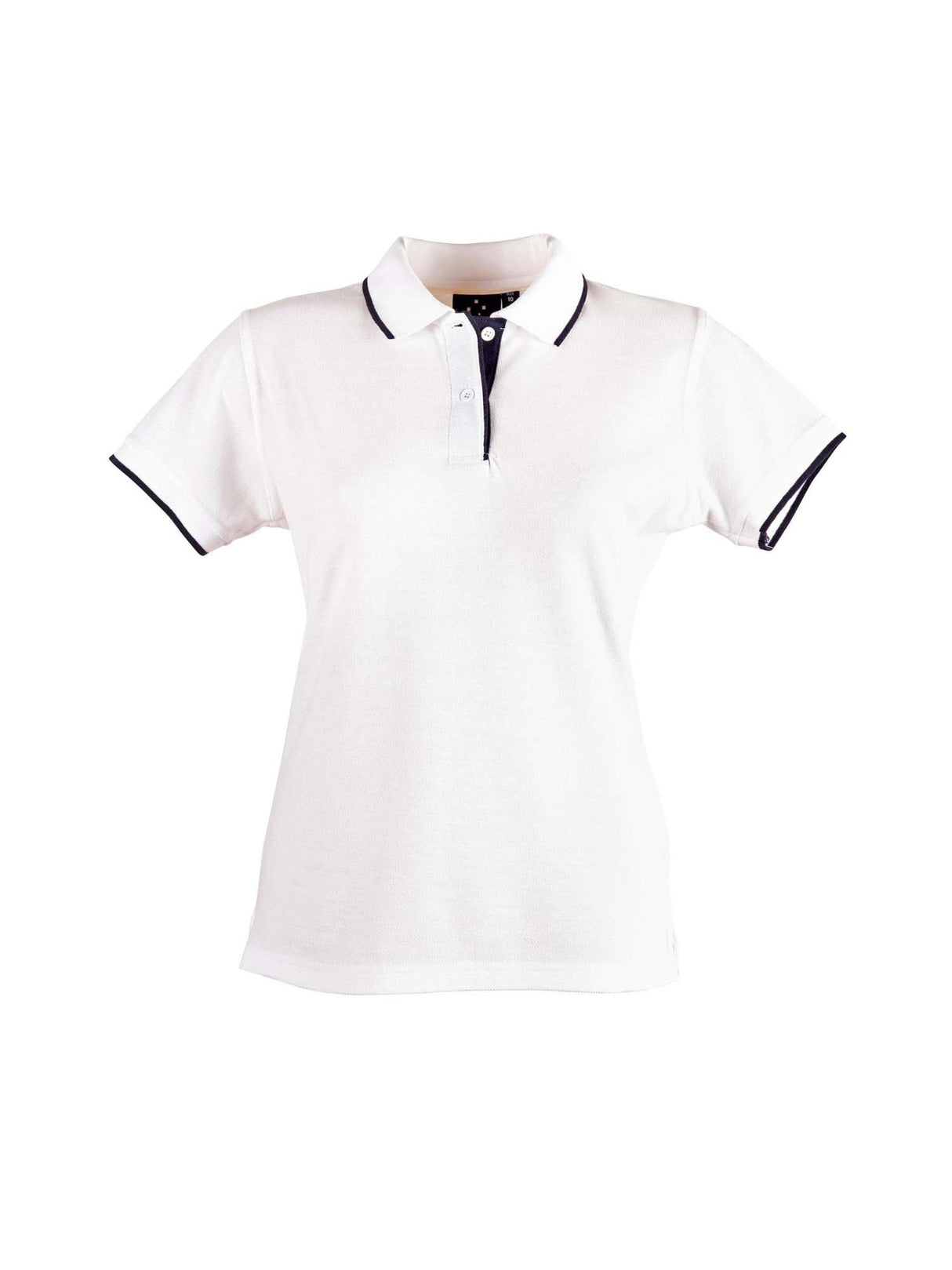 Ladies Contrast Pique Short Sleeve Polo