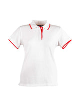 Ladies Contrast Pique Short Sleeve Polo