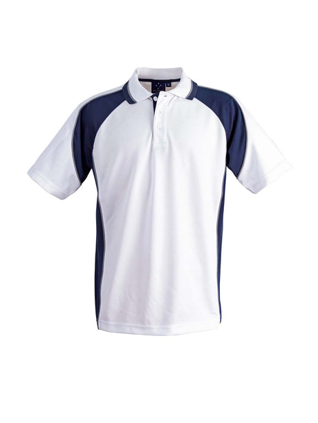 Mens Mascot CoolDry Mini Waffle Tri-Colour Contrast Short Sleeve Polo