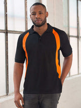 Mens Olympic CoolDry Mesh Contrast Short Sleeve Polo