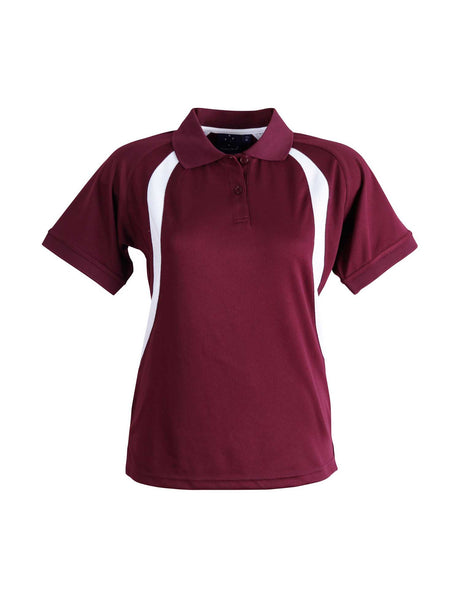 Ladies Olympic CoolDry Mesh Contrast Short Sleeve Polo