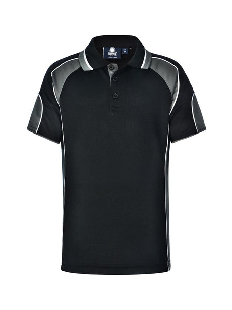 Kids Alliance CoolDry Tri-Colour Contrast Polo with Sleeve Panels
