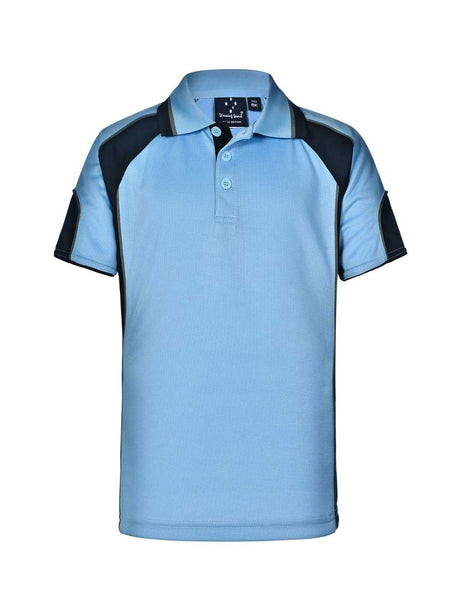 Kids Alliance CoolDry Tri-Colour Contrast Polo with Sleeve Panels