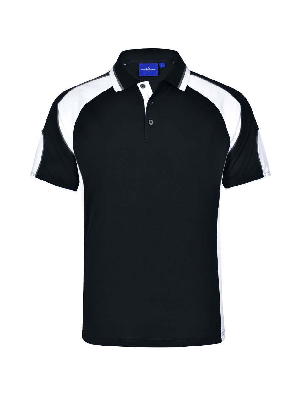 Mens Alliance CoolDry Tri-Colour Contrast Polo with Sleeve Panels