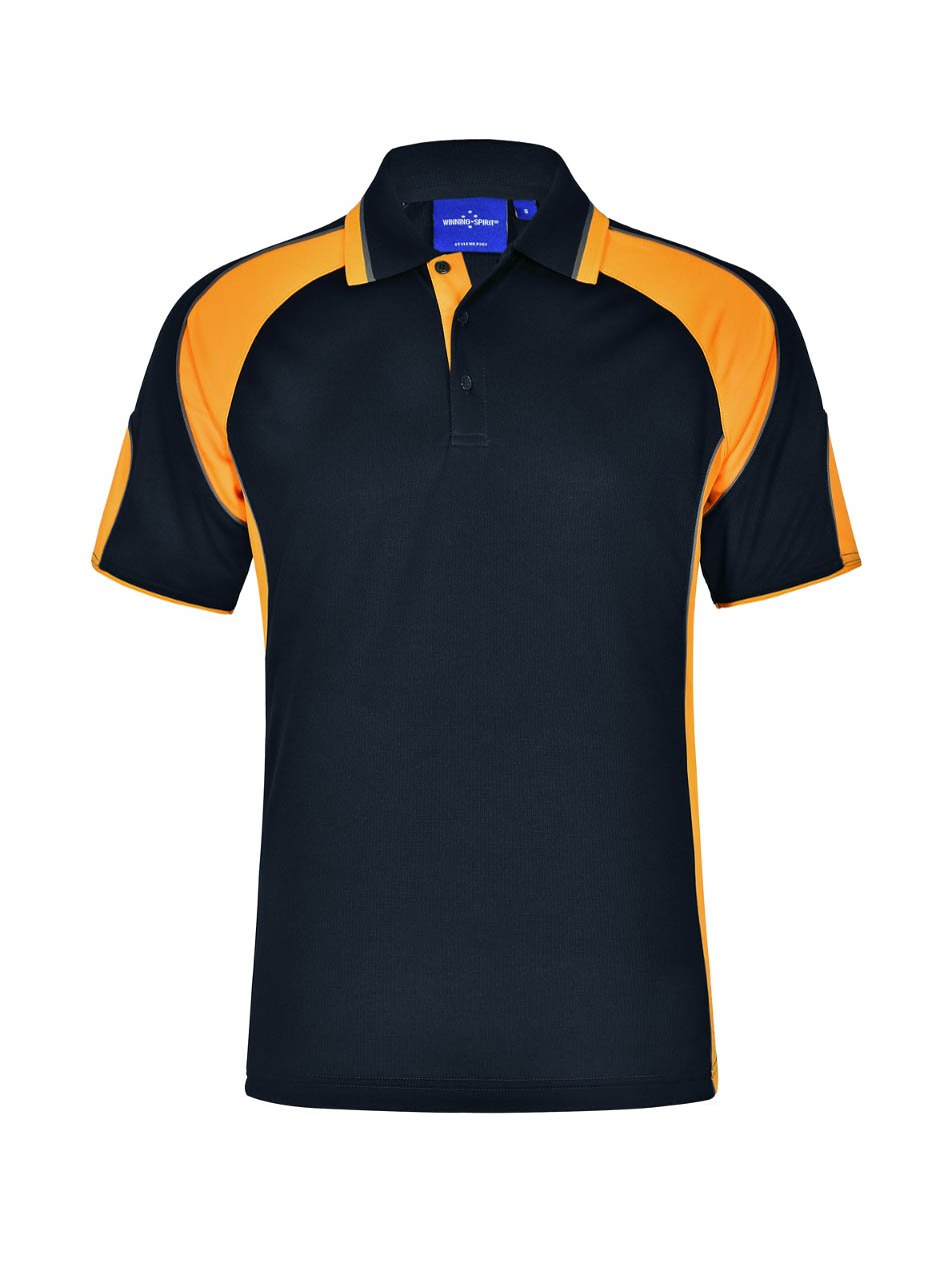 Mens Alliance CoolDry Tri-Colour Contrast Polo with Sleeve Panels