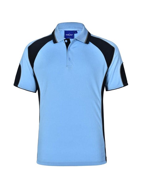 Mens Alliance CoolDry Tri-Colour Contrast Polo with Sleeve Panels