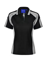 Ladies Alliance CoolDry Tri-Colour Contrast Polo with Sleeve Panels