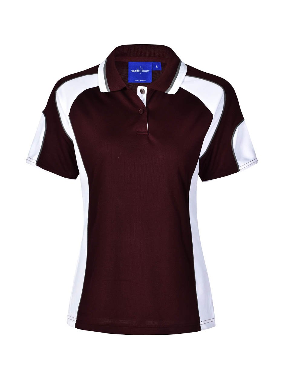 Ladies Alliance CoolDry Tri-Colour Contrast Polo with Sleeve Panels