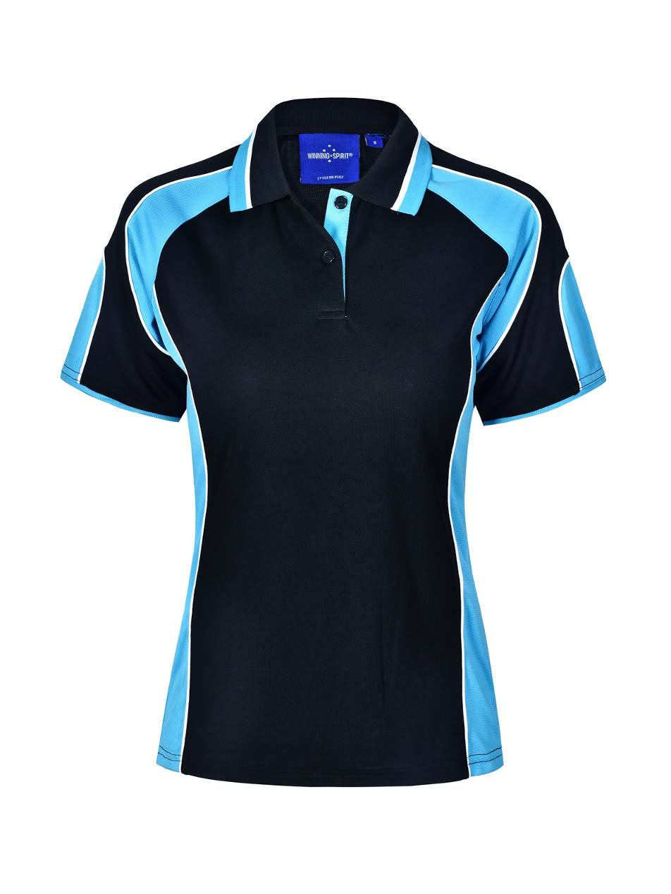 Ladies Alliance CoolDry Tri-Colour Contrast Polo with Sleeve Panels