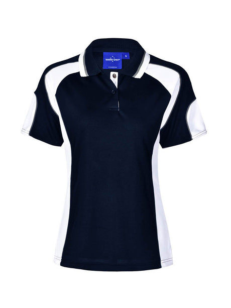 Ladies Alliance CoolDry Tri-Colour Contrast Polo with Sleeve Panels