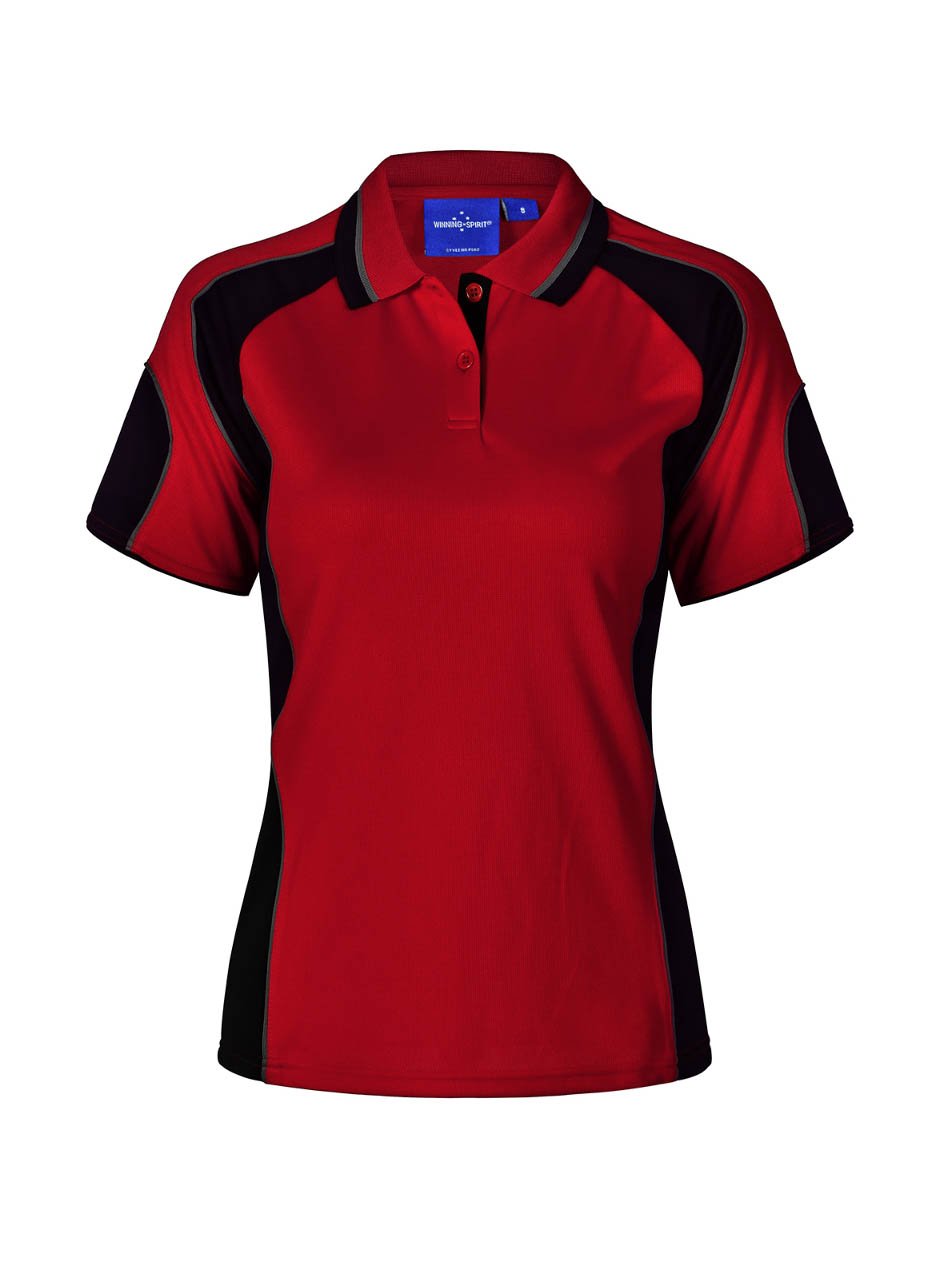 Ladies Alliance CoolDry Tri-Colour Contrast Polo with Sleeve Panels