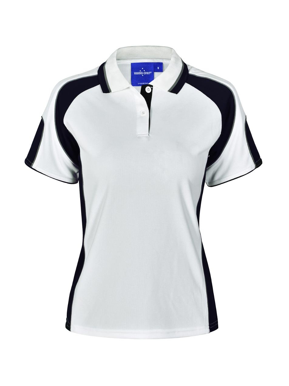 Ladies Alliance CoolDry Tri-Colour Contrast Polo with Sleeve Panels