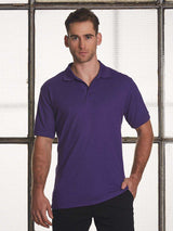 Mens Connection TrueDry Pique Solid Colour Short Sleeve Polo