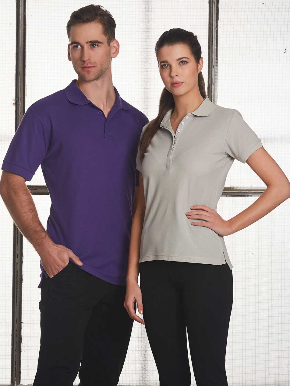 Mens Connection TrueDry Pique Solid Colour Short Sleeve Polo