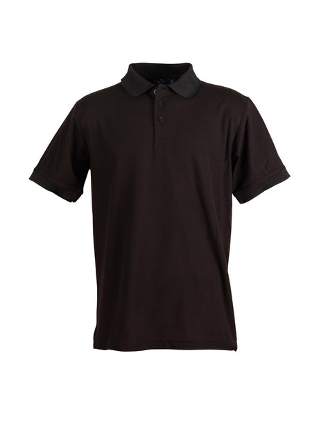 Mens Connection TrueDry Pique Solid Colour Short Sleeve Polo