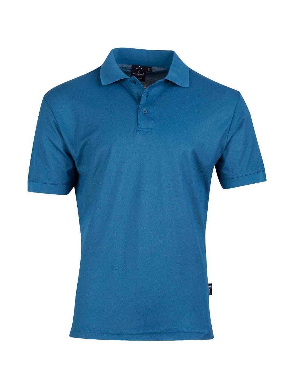 Mens Connection TrueDry Pique Solid Colour Short Sleeve Polo