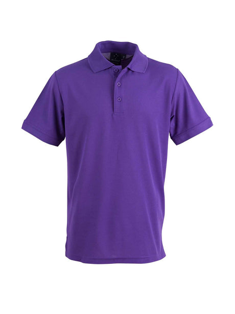 Mens Connection TrueDry Pique Solid Colour Short Sleeve Polo