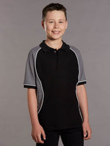 Kids TrueDry Tri-Colour Short Sleeve Pique Polo