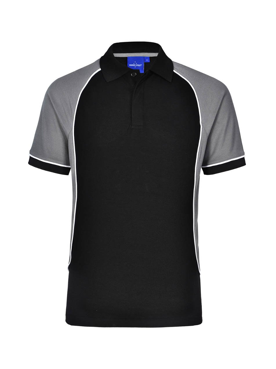 Mens TrueDry Tri-Colour Short Sleeve Pique Polo