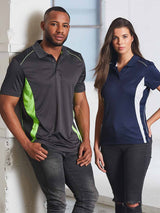 Mens Pursuit CoolDry Contrast Short Sleeve Polo